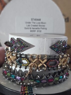 Under The Love Moon Multi-Color Crystal Stackable Bracelet Set